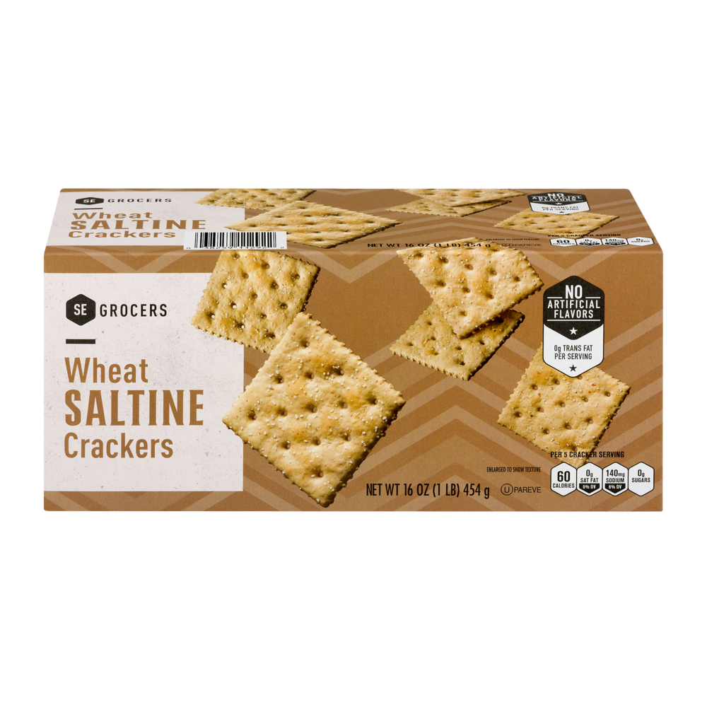 slide 1 of 1, SE Grocers Wheat Saltine Crackers, 16 oz