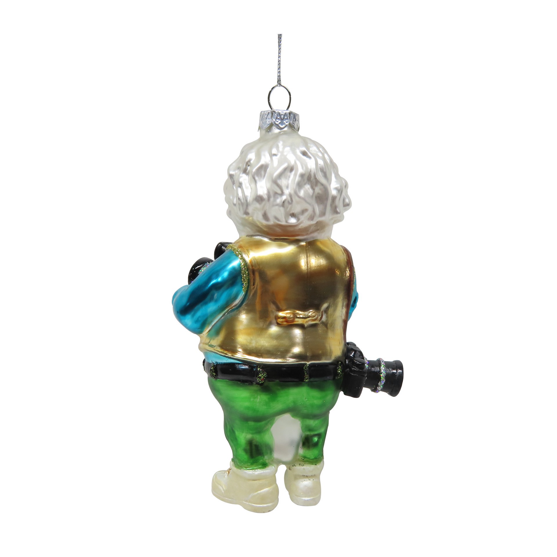 slide 4 of 4, 5.25" Photographer Santa Glass Ornament By Ashland, 5.25 in