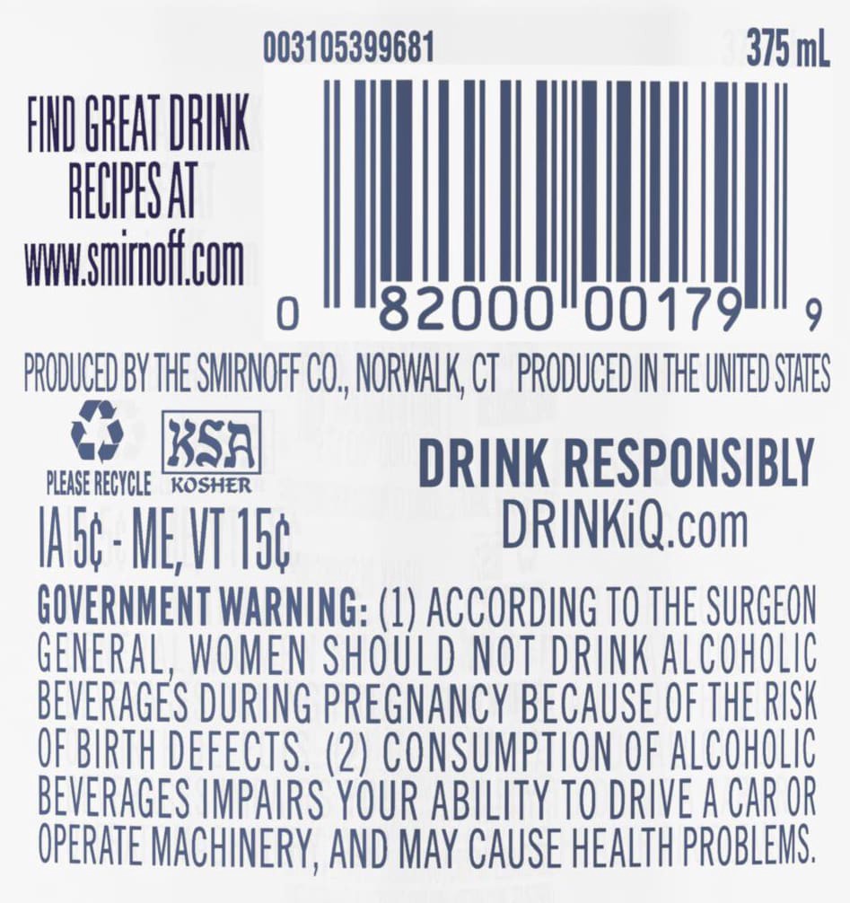 slide 2 of 4, Smirnoff Grape Vodka, 375 ml