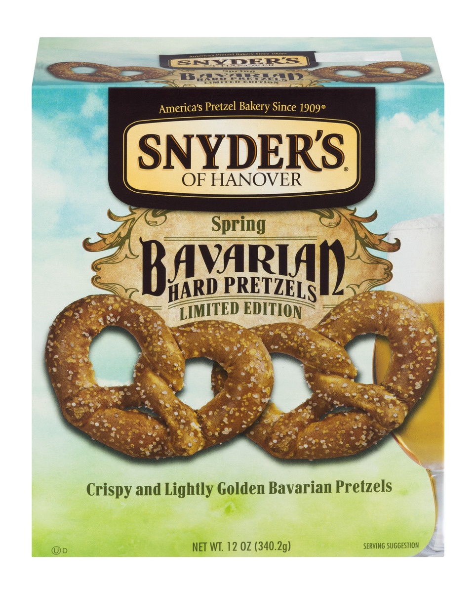 slide 1 of 1, Snyder's of Hanover Spring Bavarian Hard Pretzels Limited Edition, 12 oz