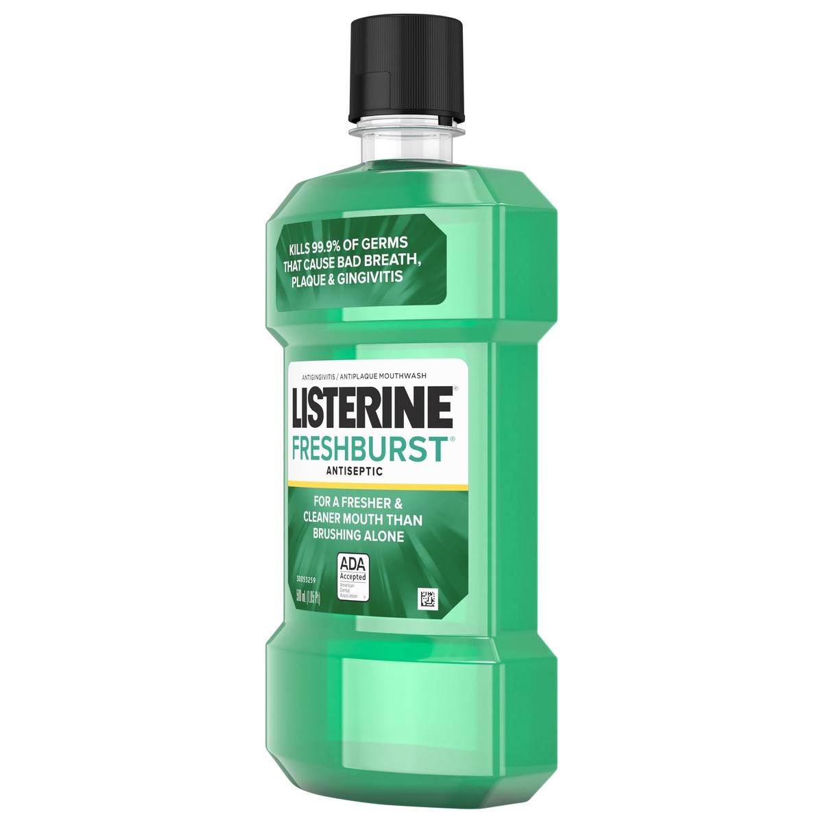 slide 11 of 12, Listerine Freshburst Antiseptic Mouthwash for Bad Breath, Kills 99% of Germs that Cause Bad Breath & Fight Plaque & Gingivitis, ADA Accepted Mouthwash, Spearmint, 500 mL, 500 ml