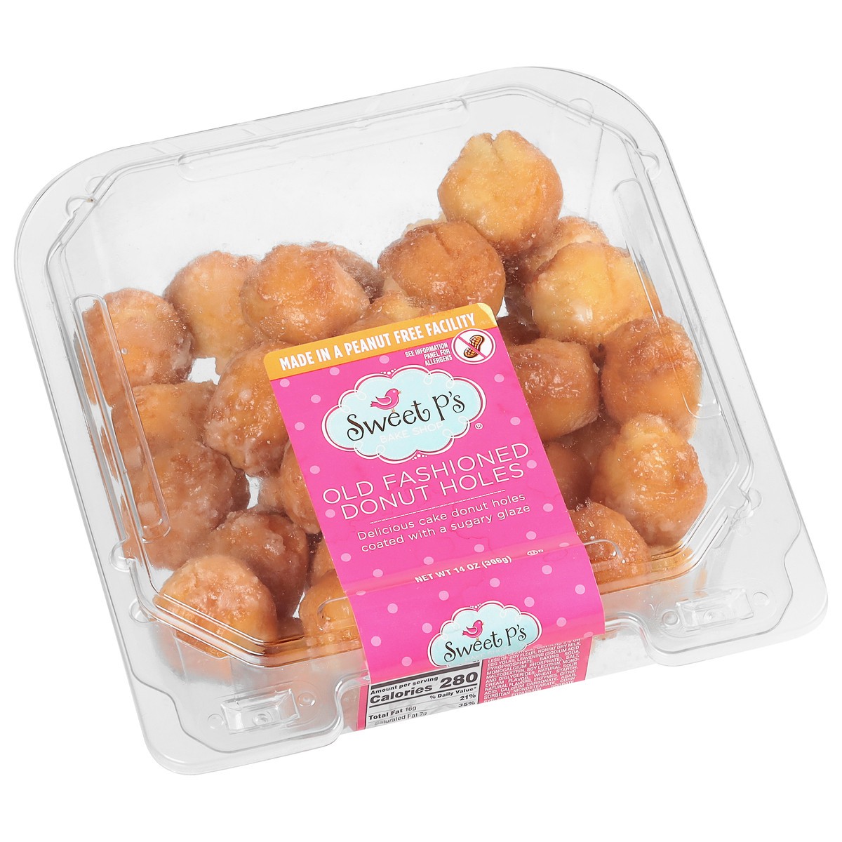 slide 6 of 9, Sweet P's Bake Shop Old Fashioned Donut Holes 14 oz, 