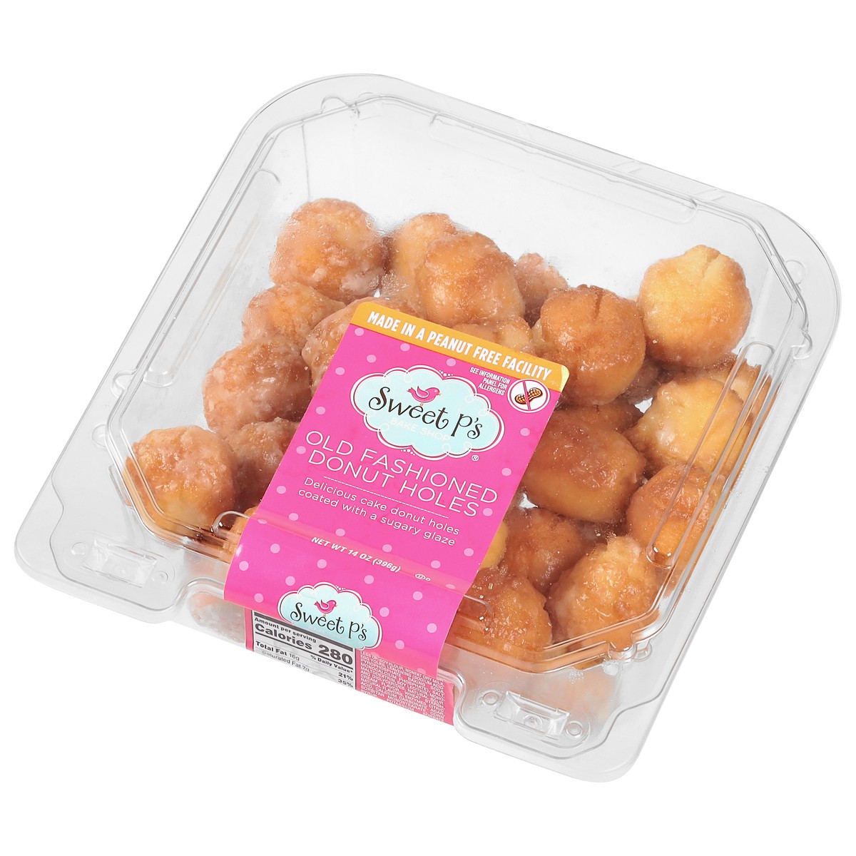 slide 7 of 9, Sweet P's Bake Shop Old Fashioned Donut Holes 14 oz, 