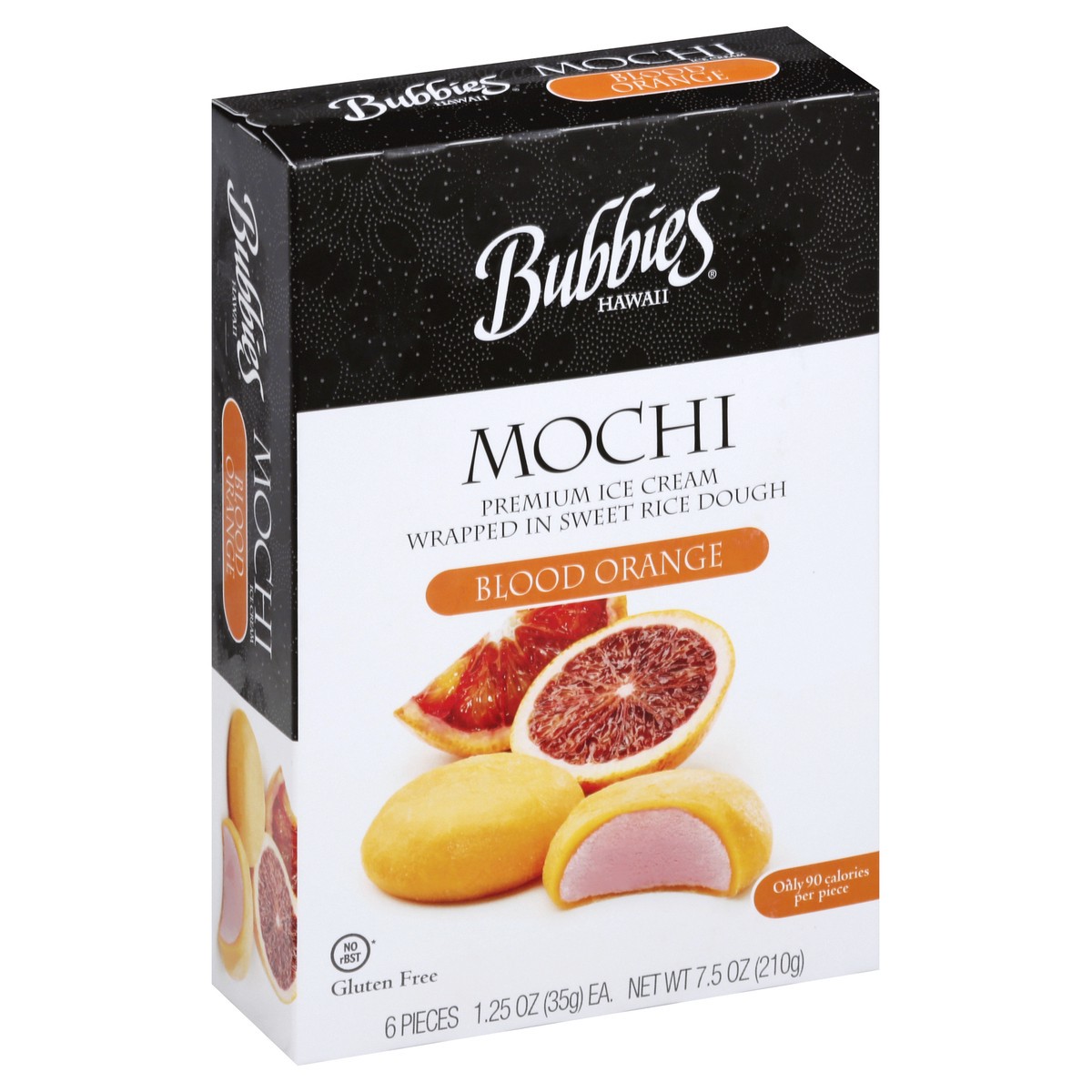 slide 4 of 9, Bubbies Blood Orange Mochi 6 - 1.25 oz Pieces, 6 ct