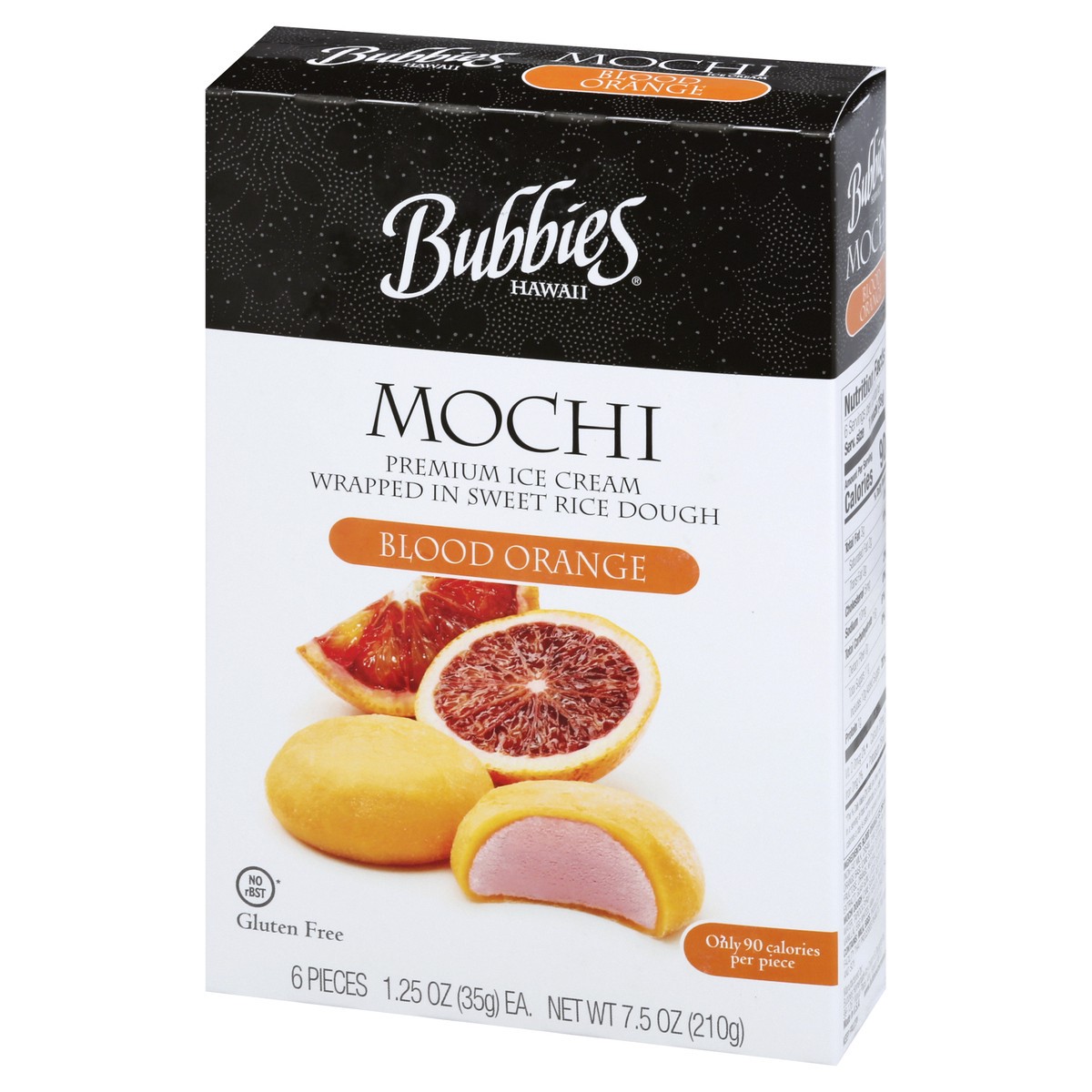 slide 7 of 9, Bubbies Blood Orange Mochi 6 - 1.25 oz Pieces, 6 ct