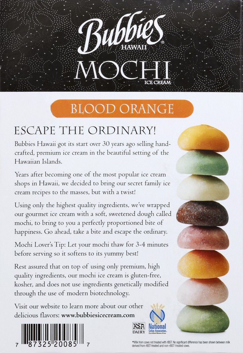 slide 5 of 9, Bubbies Blood Orange Mochi 6 - 1.25 oz Pieces, 6 ct