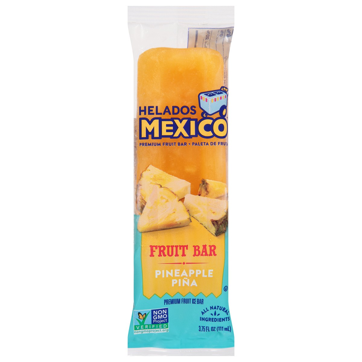 slide 1 of 11, Helados Mexico Premium Pineapple Fruit Ice Bar 3.75 fl oz, 4 oz