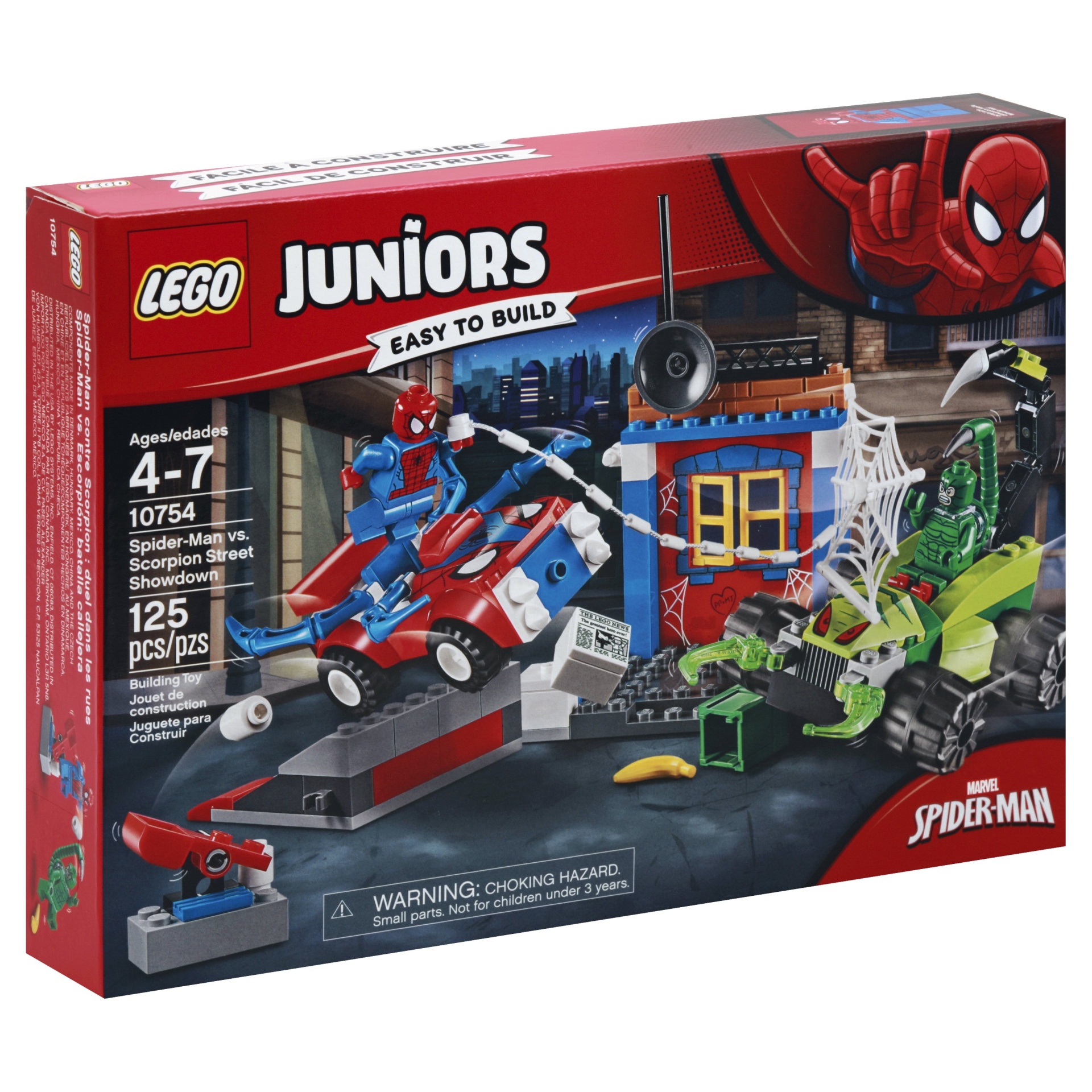slide 1 of 1, LEGO Juniors Spider-Man Vs. Scorpion Street Showdown 10754, 1 ct