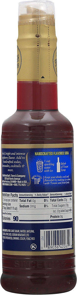 slide 3 of 7, Torani Rspbry Syrup - 12.7 fl oz, 12.7 fl oz