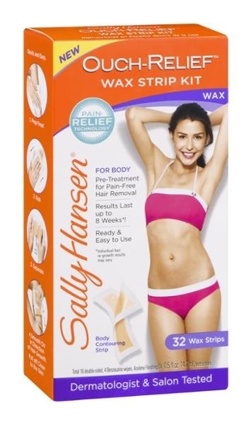 slide 1 of 1, Sally Hansen Ouch Relief Wax Strip Kit for Body, 32 ct