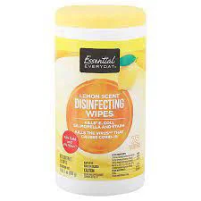 Essential Everyday Lemon Scent Disinfecting Wipes