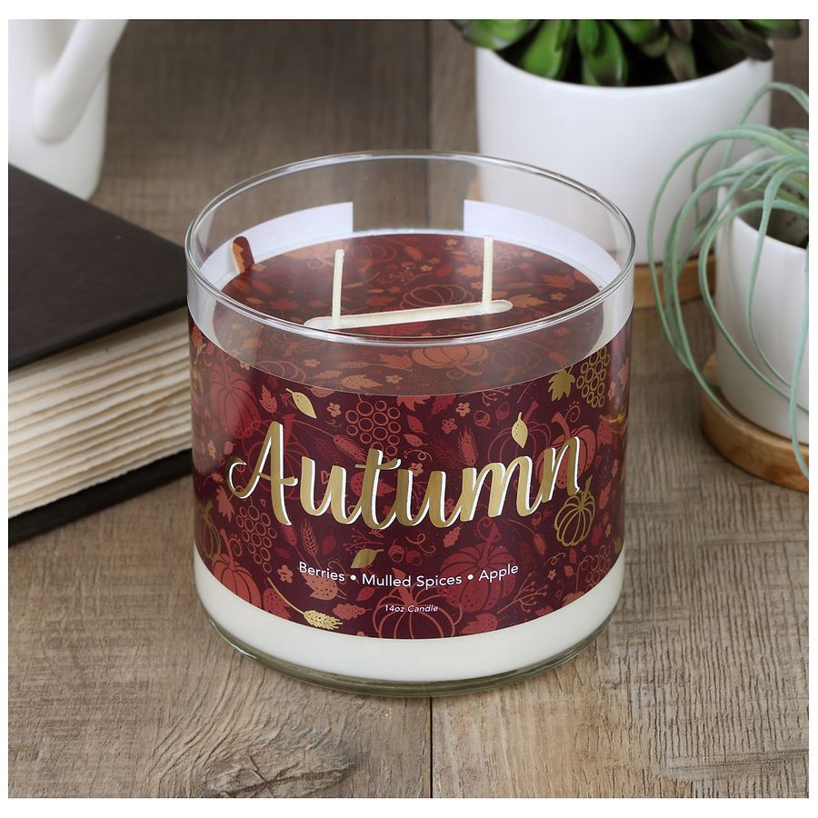 slide 5 of 5, Fall into Autumn Soy Candle Autumn, 14 oz