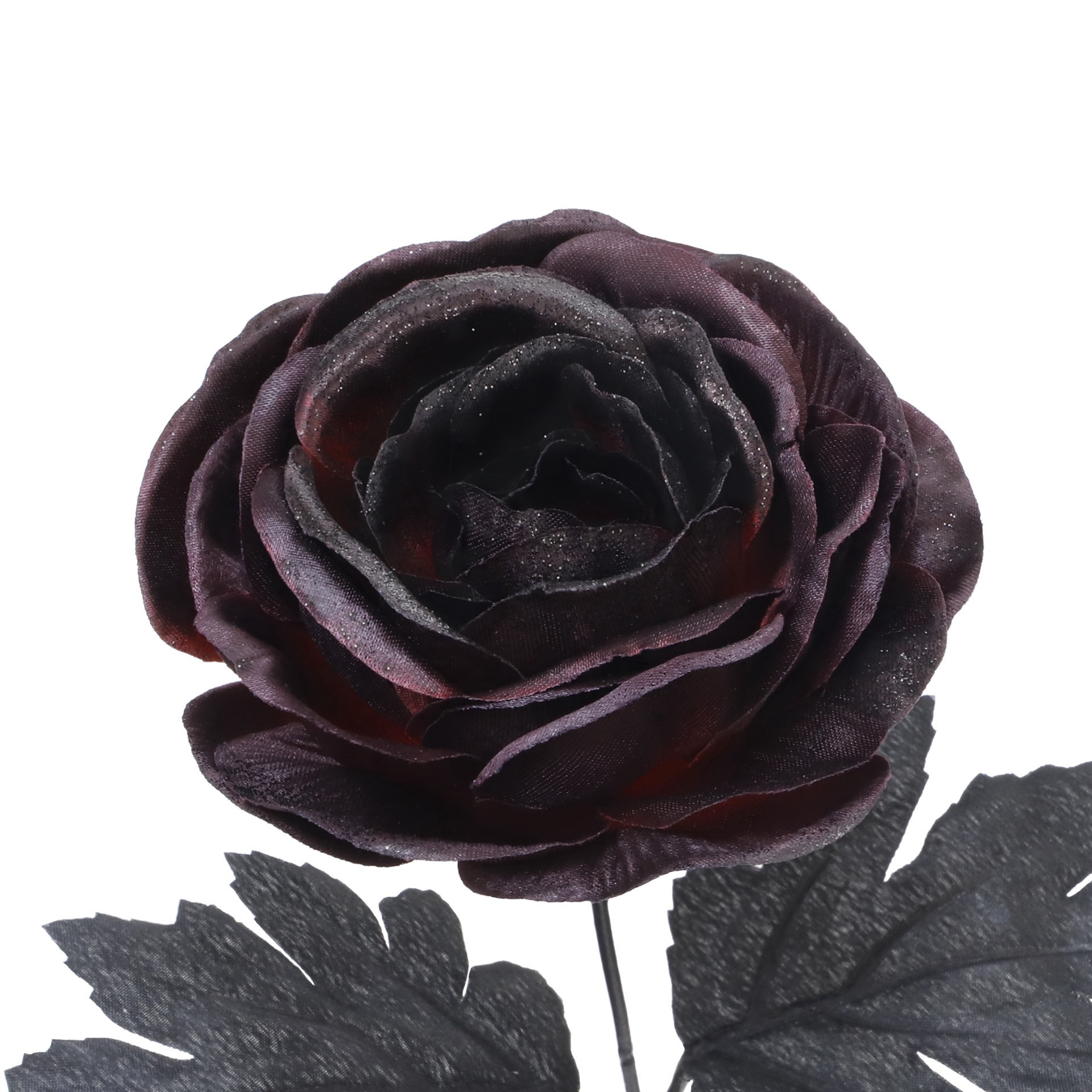 slide 2 of 3, Black-Red Glittery Ranunculus Bush By Ashland, 9 in x 9 in x 18 in