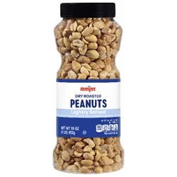 Meijer Lightly Salted Dry Roasted Peanuts, 16 oz