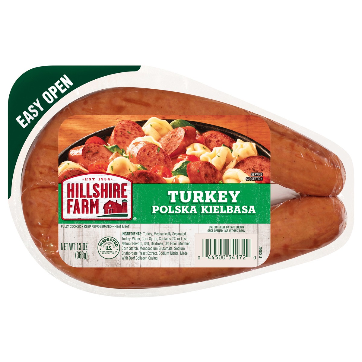 slide 1 of 3, Hillshire Farm Turkey Polska Kielbasa Smoked Sausage, 13 oz., 368.54 g
