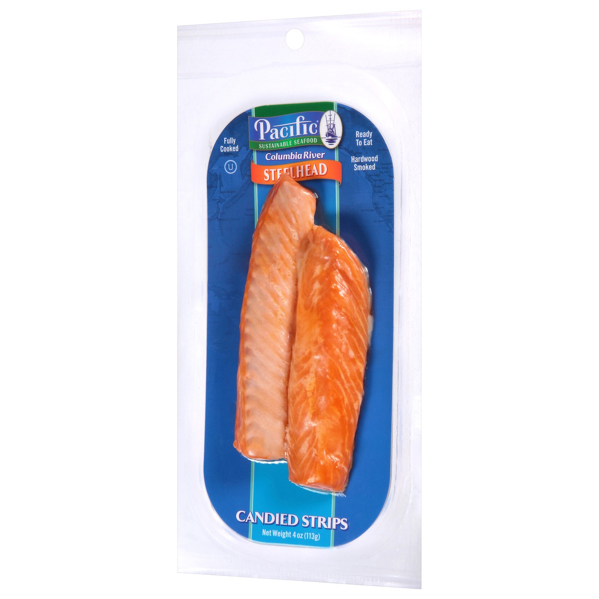 slide 3 of 14, Pacific Seafood Columbia River Candied Strips Steelhead 4 oz, 4 oz