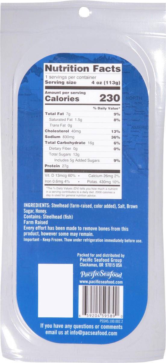 slide 14 of 14, Pacific Seafood Columbia River Candied Strips Steelhead 4 oz, 4 oz