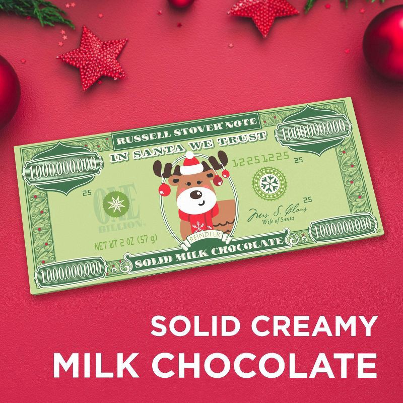slide 3 of 8, Russell Stover Christmas Reindeer Milk Chocolate Bar- 2 oz, 2 oz