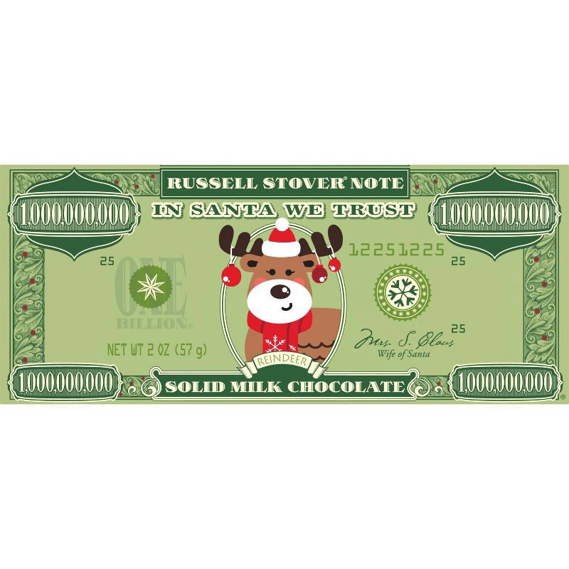 slide 7 of 8, Russell Stover Christmas Reindeer Milk Chocolate Bar- 2 oz, 2 oz