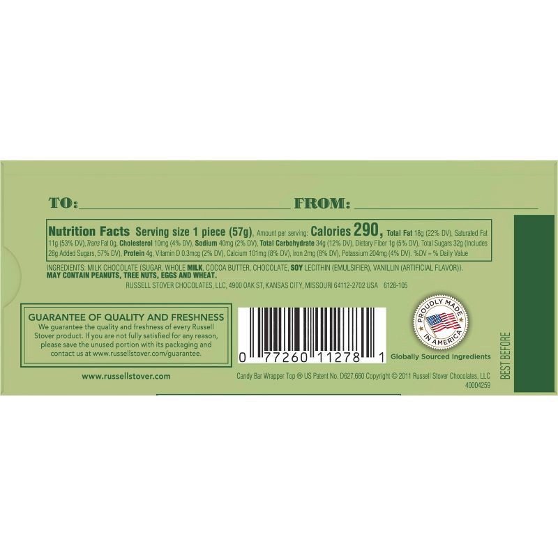 slide 6 of 8, Russell Stover Christmas Reindeer Milk Chocolate Bar- 2 oz, 2 oz