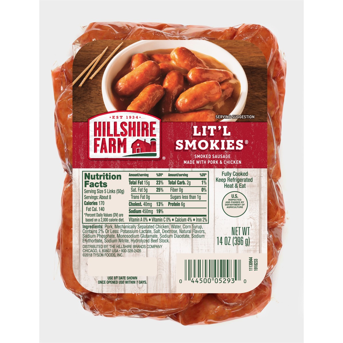 slide 3 of 3, Hillshire Farm Lit'l Smokies Smoked Sausage, 14 ounces, 14 oz