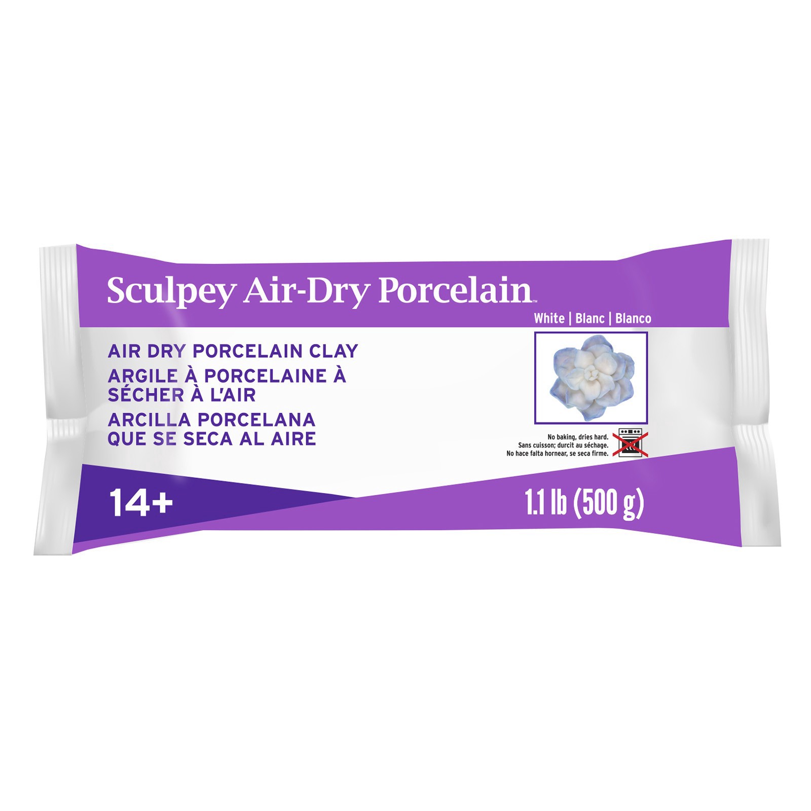 slide 4 of 7, 1.1lb. Sculpey Air-Dry Porcelain Clay, 1.1 lb