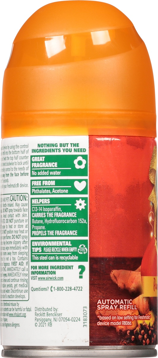 slide 6 of 10, Air Wick Freshmatic Pumpkin Spice Air Freshener Refill, 6.17 oz