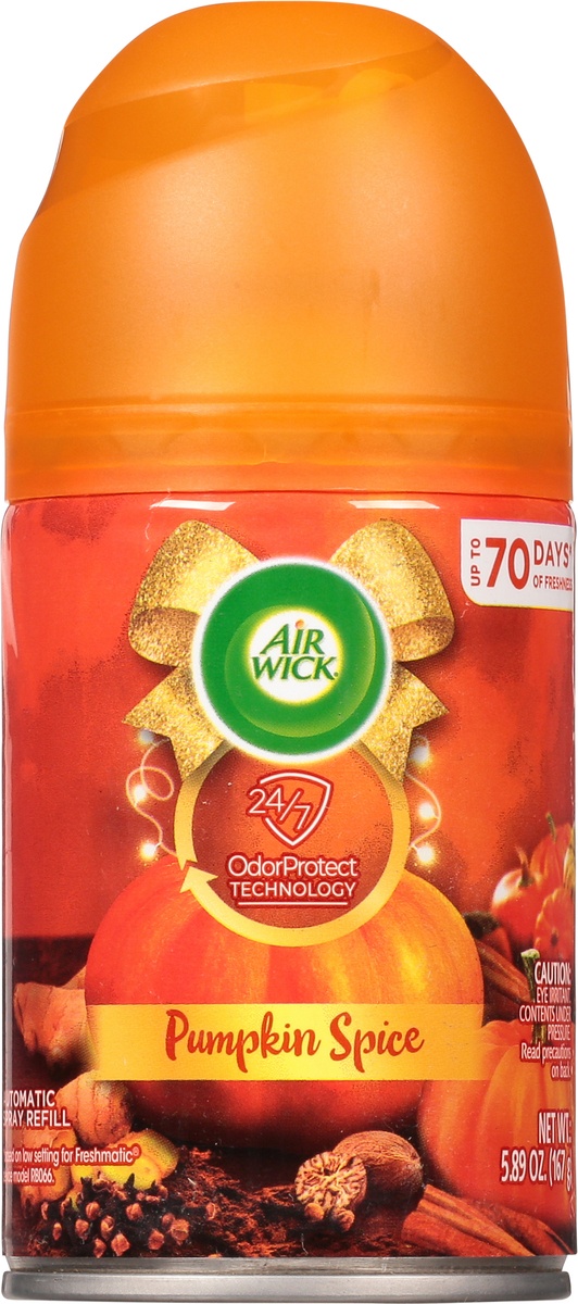 slide 8 of 10, Air Wick Freshmatic Pumpkin Spice Air Freshener Refill, 6.17 oz
