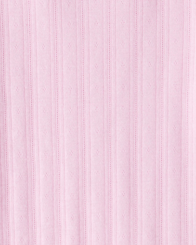 slide 2 of 3, Carter's Carters Girls Pointelle Long-Sleeve Top - Pink Pink 8, 1 ct