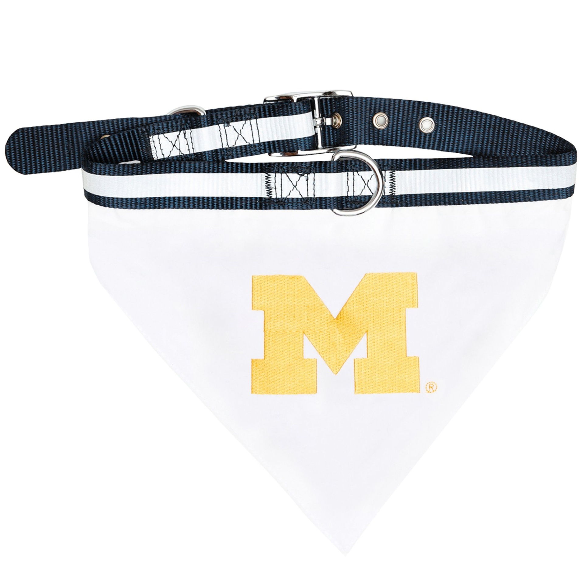 slide 1 of 1, Pets First Michigan Wolverines Collar Bandana, LG