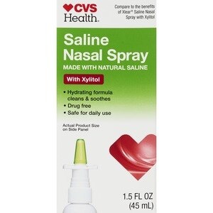 slide 1 of 1, CVS Health Saline Nasal Spray With Xylitol, 1.5 Oz, 1.5 oz
