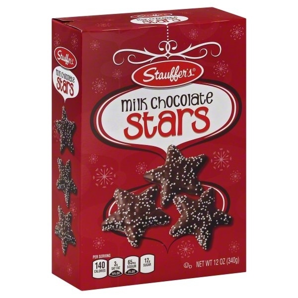 slide 1 of 1, Stauffer's Milk Chocolate Stars-Box, 12 oz