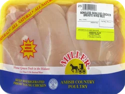 Miller Poultry Boneless Skinless Fresh Chicken Breast