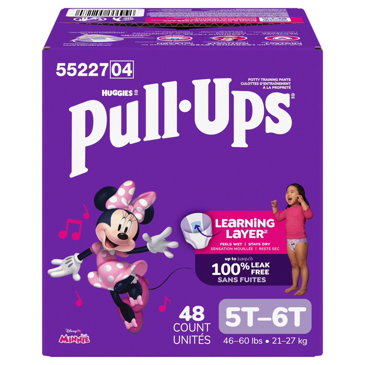 slide 1 of 8, Pull-Ups Girls'' Potty Training Pants, 5T-6T (50+ lbs), 48 Count, 48 ct