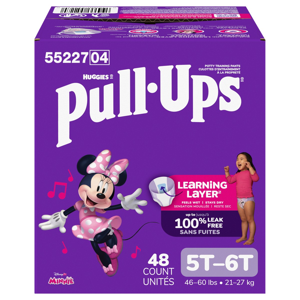 slide 1 of 8, Pull-Ups Girls' Potty Training Pants, 5T-6T (50+ lbs), 48 Count, 48 ct