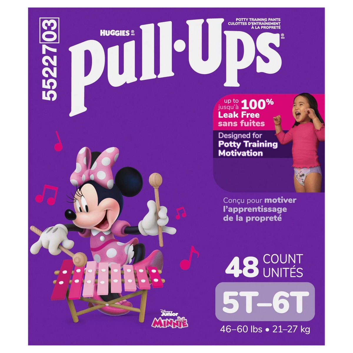 slide 1 of 8, Pull-Ups Girls' Potty Training Pants, 5T-6T (50+ lbs), 48 Count, 48 ct