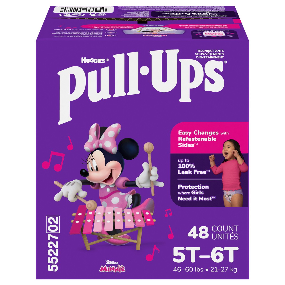 slide 1 of 8, Pull-Ups Girls' Potty Training Pants, 5T-6T (50+ lbs), 48 Count, 48 ct