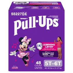 Pull-Ups Girls'' Potty Training Pants, 5T-6T (50+ lbs), 48 Count