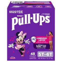 Pull-Ups Girls'' Potty Training Pants, 5T-6T (50+ lbs), 48 Count