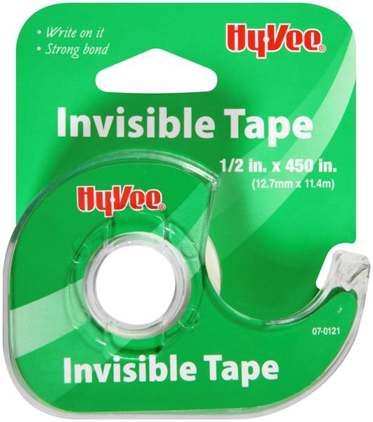 slide 1 of 1, Hy-Vee Invisible Tape 0.5 Inch Roll, 450 in