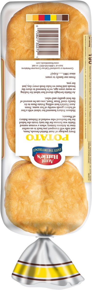 slide 6 of 12, Aunt Hattie's Potato Sandwich Buns, 6 ct; 15 oz