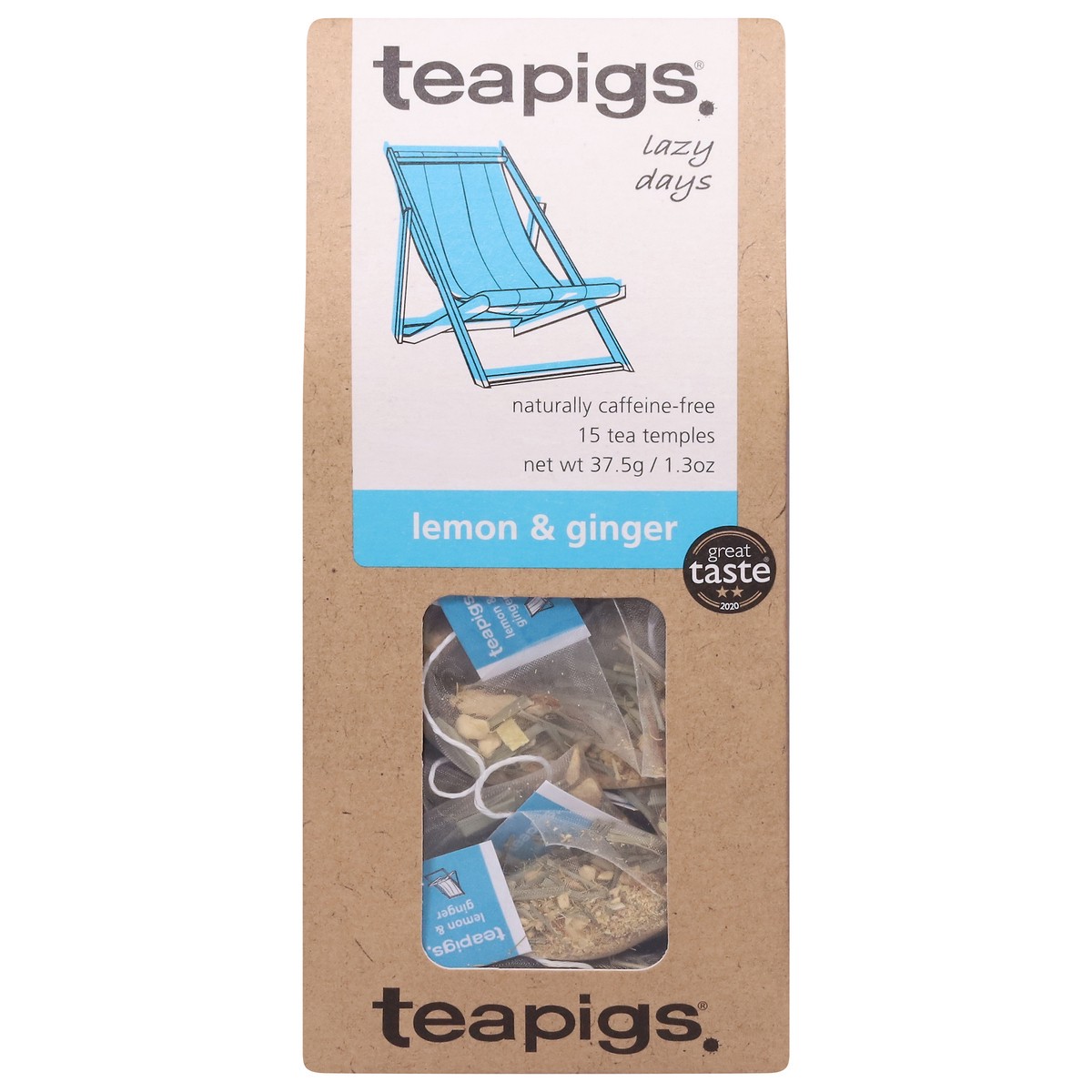 slide 1 of 9, teapigs Lemon & Ginger Tea Temple 15 - 2.5 g Tea Temple, 15 ct