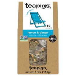 teapigs Lemon & Ginger Tea Temple Tea Temple- 15 ct