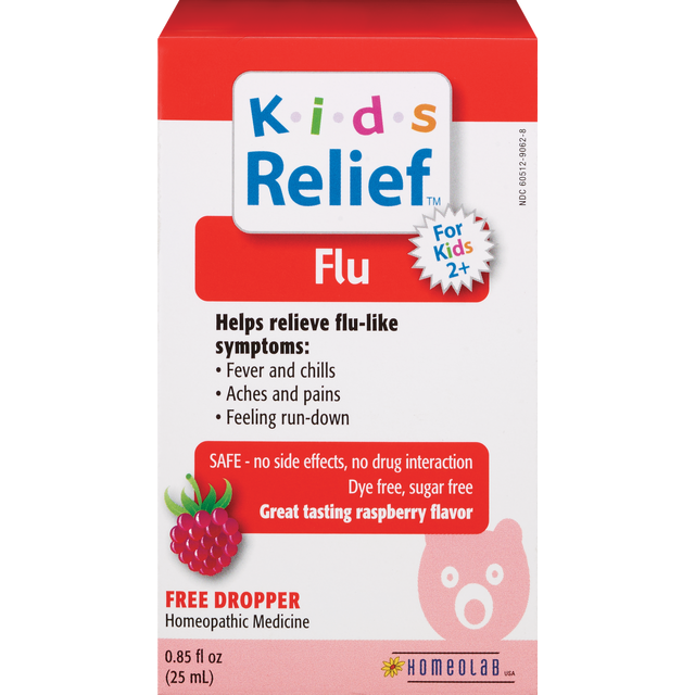 slide 1 of 1, Homeolab USA Flu For Kids 2+ - Raspberry Flavor, 0.85 oz