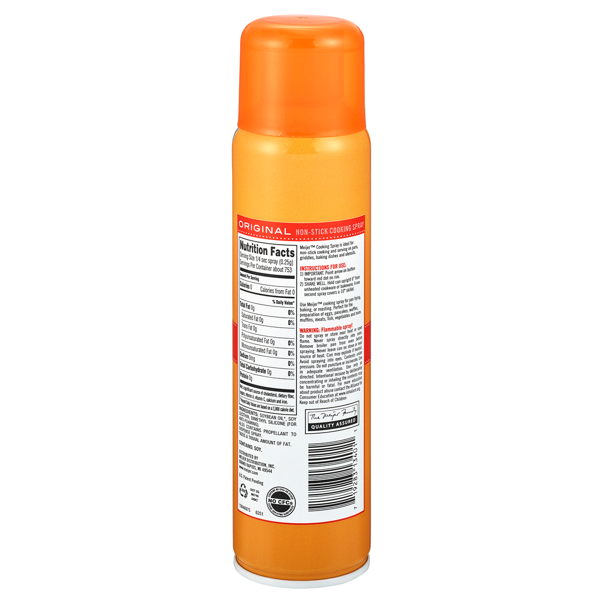 slide 2 of 2, Meijer Original Cooking Spray, 8 oz