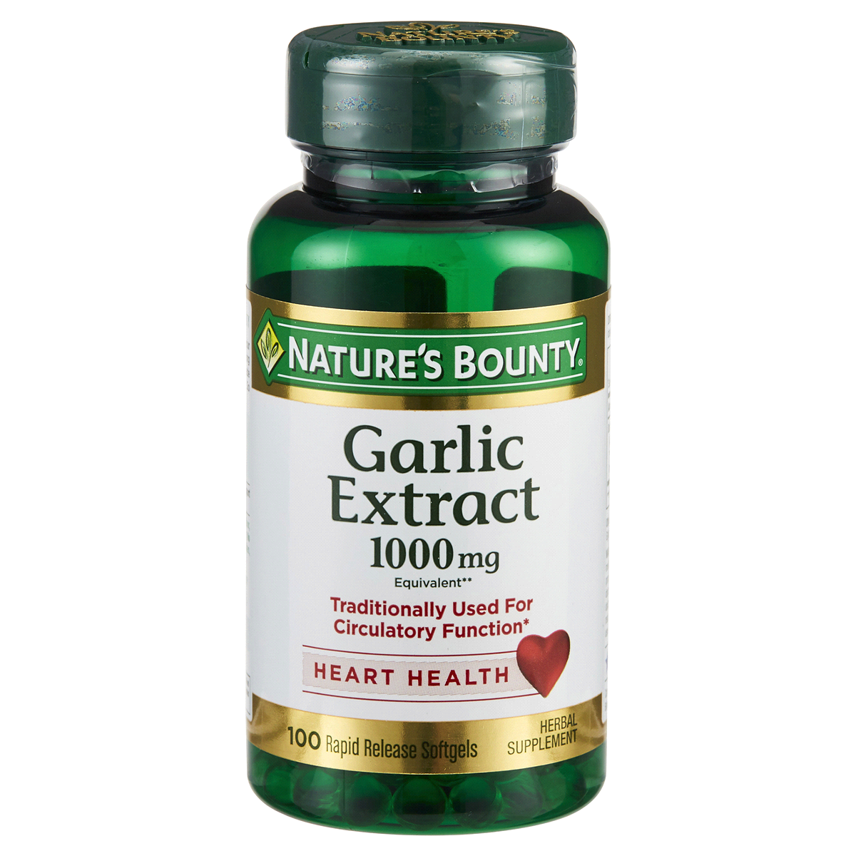 slide 1 of 1, Nature's Bounty Garlic Extract Rapid Release Softgels, 100 ct