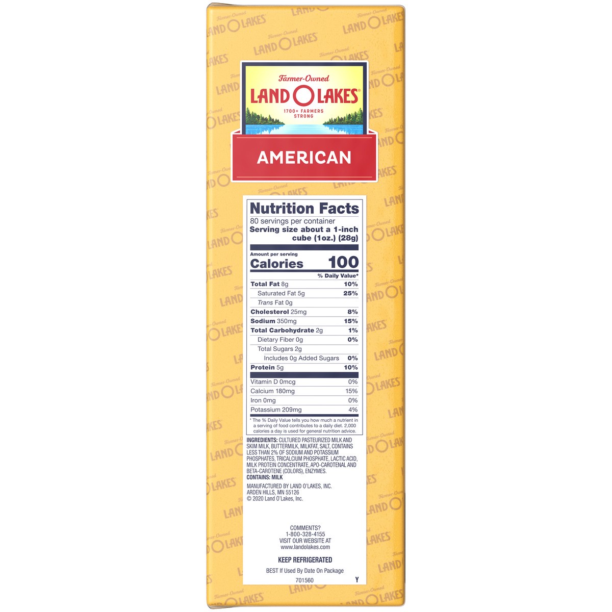 slide 6 of 7, Land O'Lakes Yellow Deli American Cheese Product, Deli Sliced, per lb