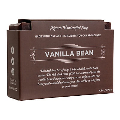 slide 1 of 1, Kuhdoo Vanilla Bean Bar Soap, 4.5 oz