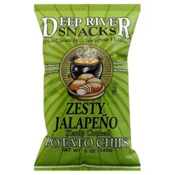 Deep River Snacks Zesty Jalapeno Kettle Cooked Potato Chips