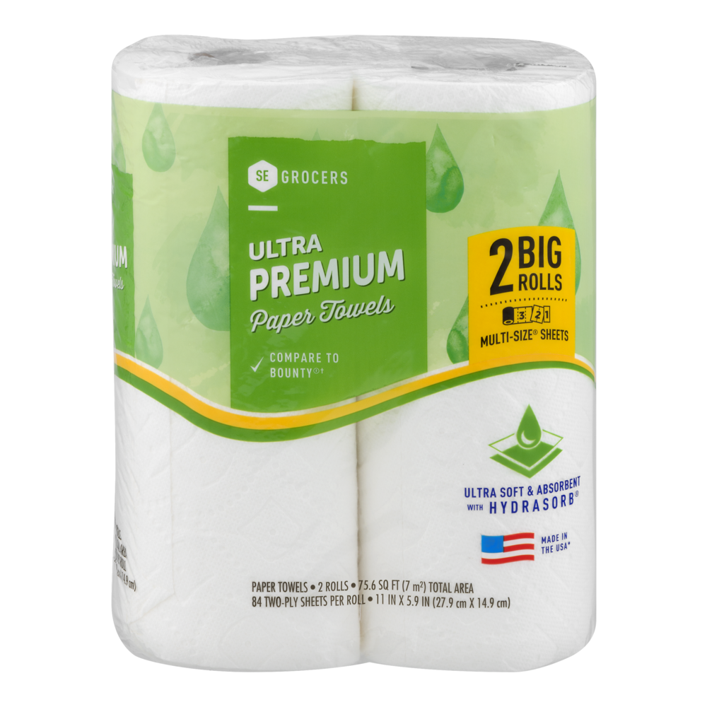 slide 1 of 1, SE Grocers Paper Towels Ultra Premium, 2 ct